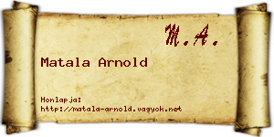 Matala Arnold névjegykártya
